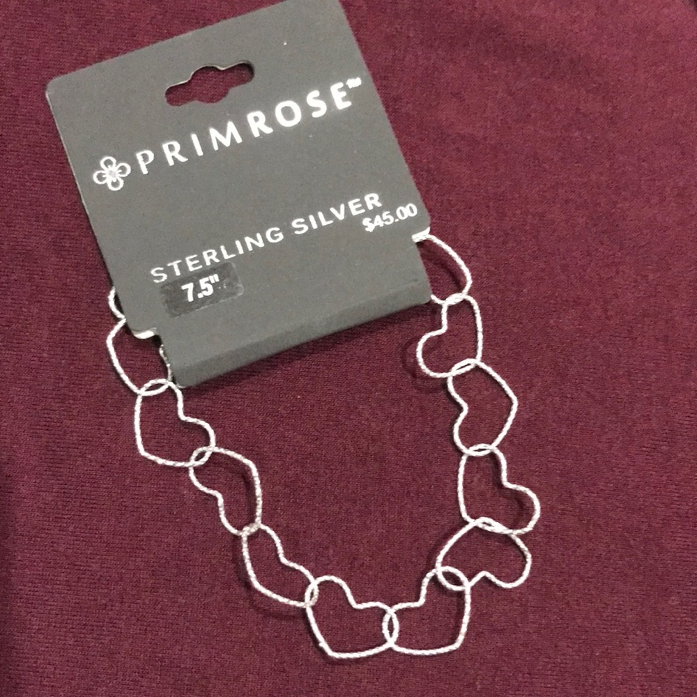 NWT Sterling Silver Connected Hearts Bracelet